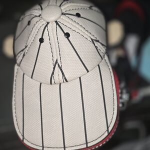 Peanuts Striped Baseball Cap Wristlet NWT.